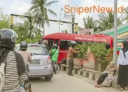 Elf Tabrak Pembatas Jalan di Underpass Soedirman Purwokerto