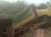 Jembatan Darurat di Embacang Kelekar Amblas, Akses Dua Kecamatan Lumpuh Total