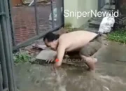 Aksi Spontan Warga Cigadung, Turun ke Genangan Demi Bersihkan Saluran 