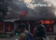 Kebakaran Hebat Landa Jalan Cendrawasih, Empat Rumah Hangus Tanpa Korban Jiwa