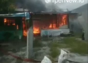 Empat Rumah Semi Permanen Hangus Dilalap Api di Jalan Polonia, Medan Polonia