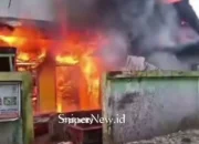Kebakaran Hebat di Jalan Hangtuah Pekanbaru, Rumah Penjahit Ludes Dilalap Api Pagi Ini!
