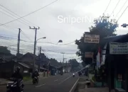 Pengendara Motor Terjatuh Hindari Kawanan Monyet di Soreang–Ciwidey