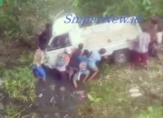 Truk Pengangkut Barang Terjun di Tanjakan Kampung Kepuh
