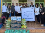 BRI Kanca Perdagangan Turun Langsung Berikan Bantuan kepada Warga Dua Desa Terdampak