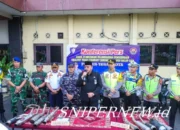 Polres Tegal Kota Sikat Knalpot Brong Jelang Nataru